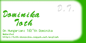 dominika toth business card